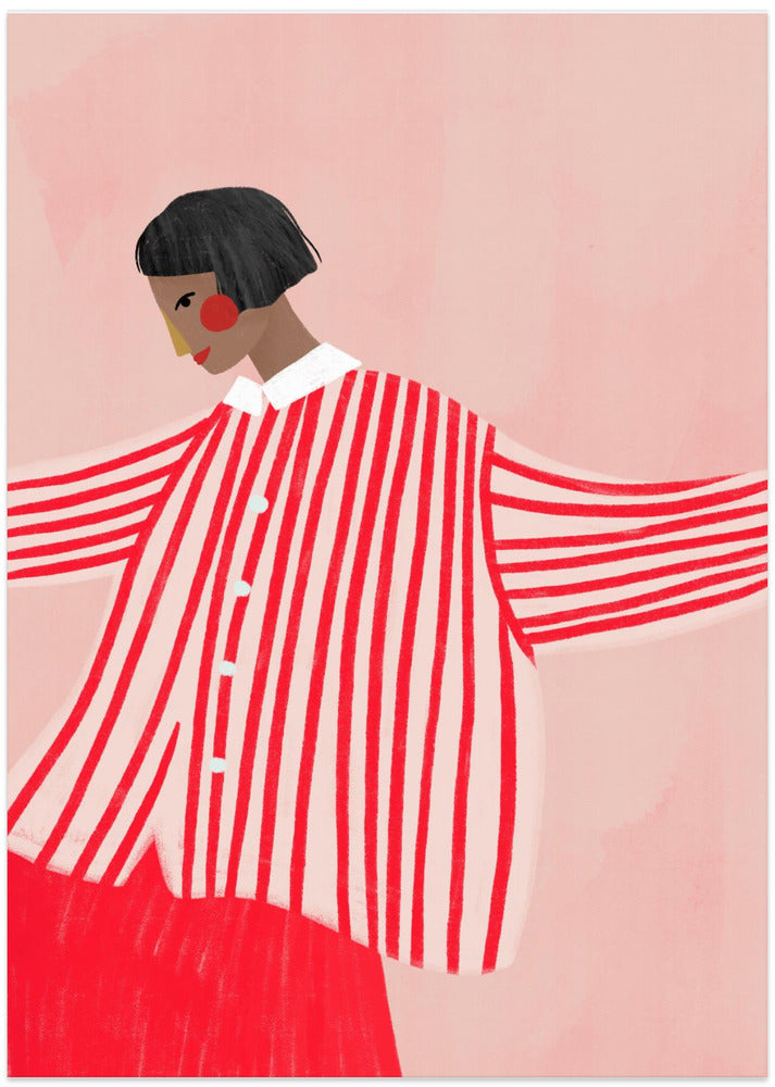 The Woman With the Red Stripes