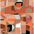Art Prints of Deep Pink Geometric Shapes 3