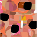 Art Prints of Deep Pink Geometric Shapes 2