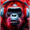 Gorilla With Headphones animal