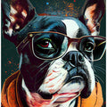 Hipster dog animal art