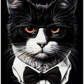 Hipster cat animal art