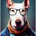 Hipster dog animal art