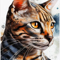 Cat watercolor painting animal