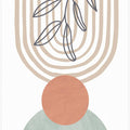 Art Prints of Orange and Green Shapes 2