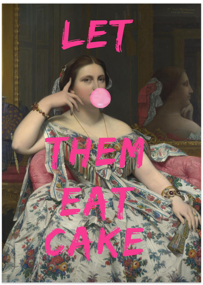 Let Them Eat Cake, Bubble Gum Vintage Portrait