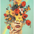 Art Prints of Baby's in bloom - Rainbow, flowers, birds & butterflies
