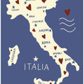 Art Prints of Italiy Map