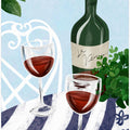 Red wine under the tree