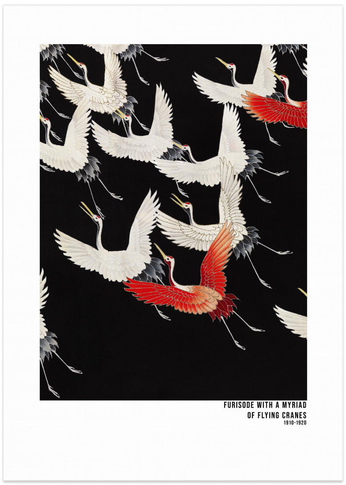 Furisode With a Myriad of Flying Cranes (1910–1920) Japanese