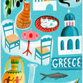 Screenprint Vintage Travel Greece