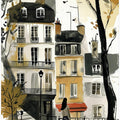 Paris Watercolor Digital Painting (2)