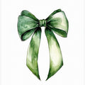 Green Bow Water Color