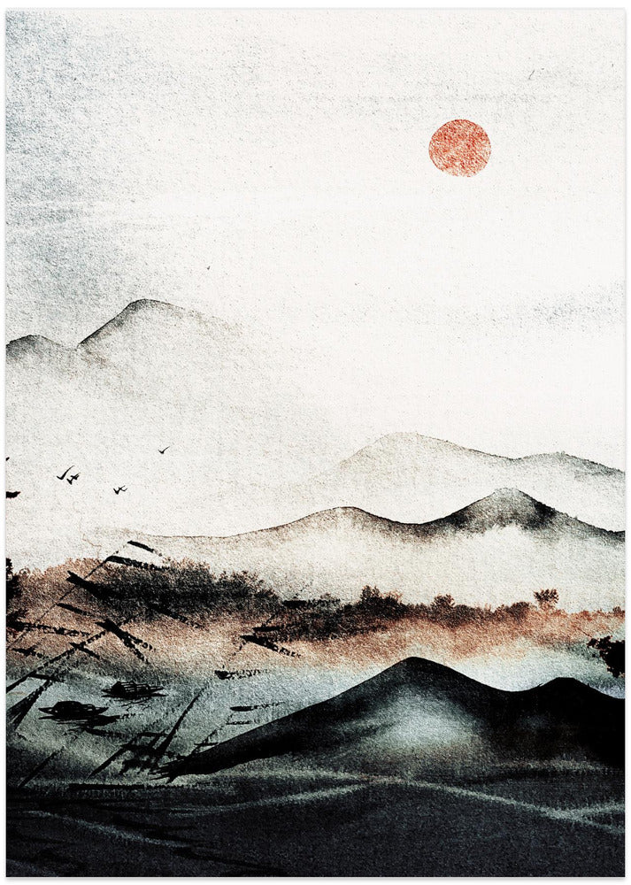 Misty Sunrise Peaks
