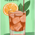 Negroni Cocktail With A V ibrant Orange Slice