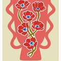 Vibrant Poppy Vase
