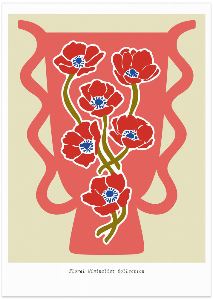 Vibrant Poppy Vase