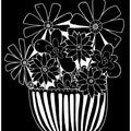 Graphic White Pot Plant