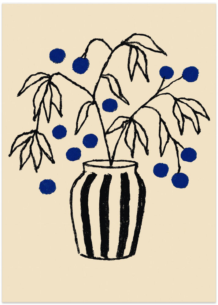 Striped Vase Blooms