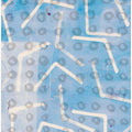 Contemporary Abstract In White and Blue