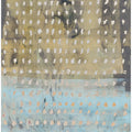 Contemporary Abstract In Yellow, Taupe, Light Blue