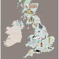 Illustrated Map of the United Kingdom by Carla Daly