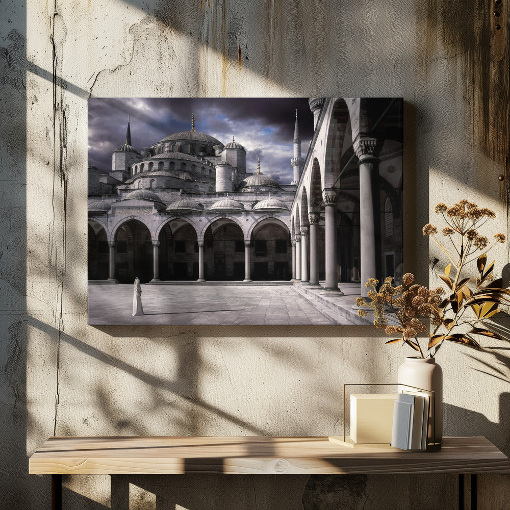 Lady and the mosque