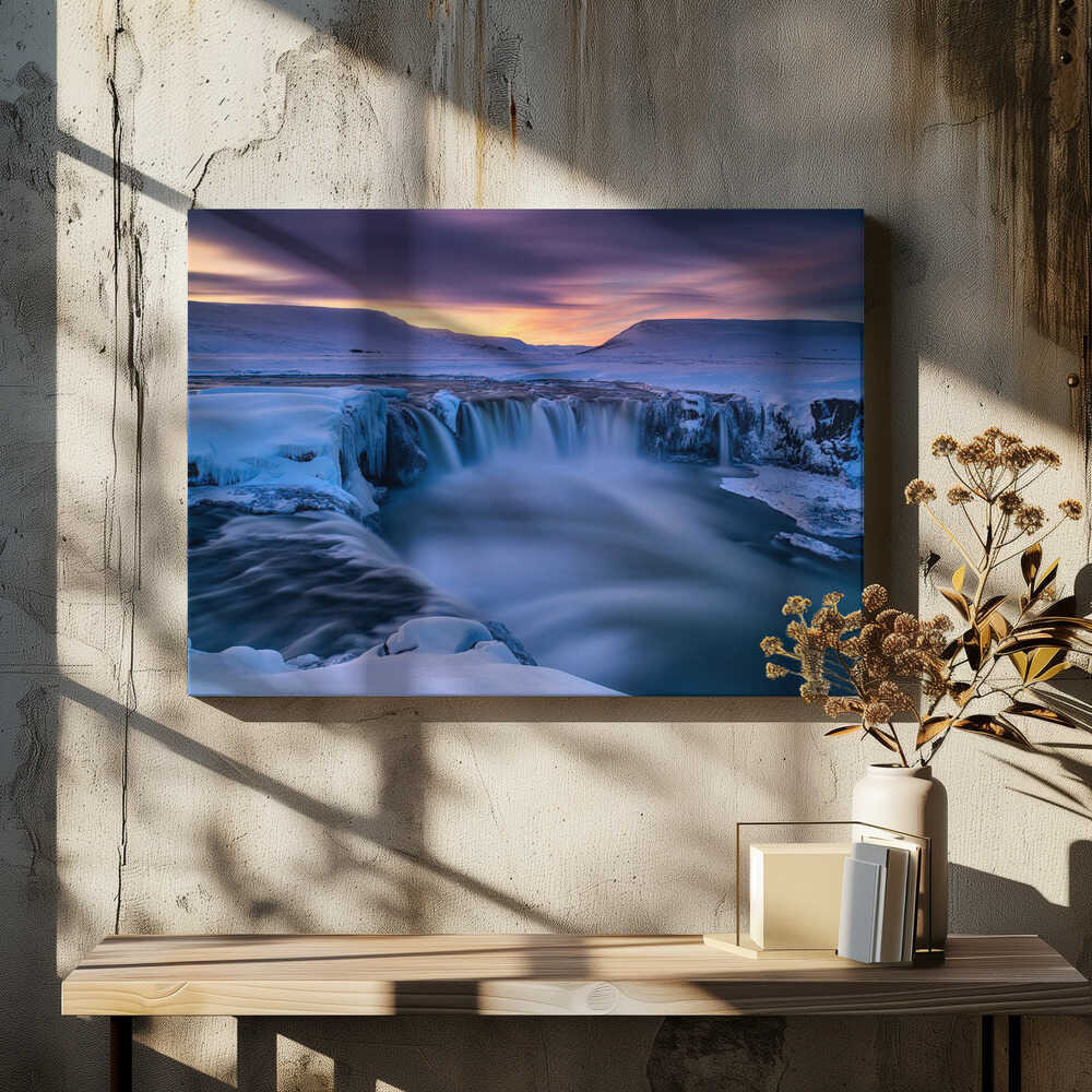 Wintry waterfall