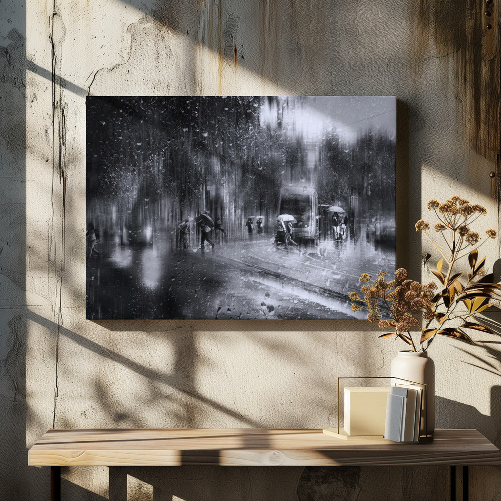 Viale Trastevere in the rain - Rome