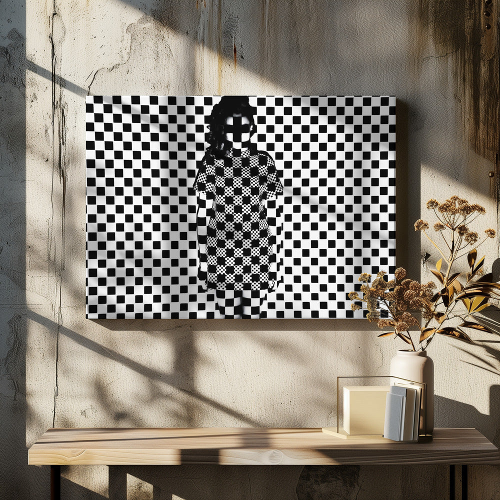 Art Prints of Chess Board - one more Black Square