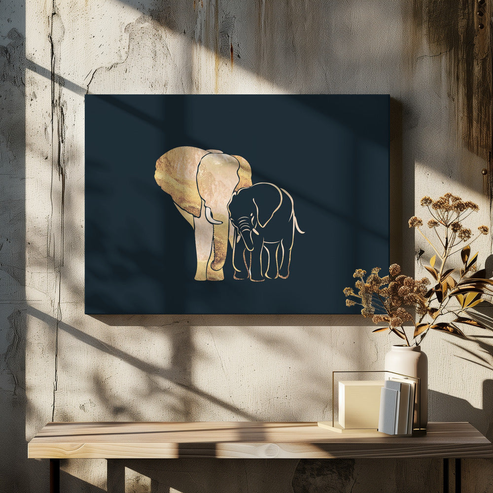 Black Gold Elephants 1