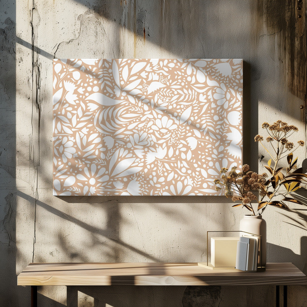 Scandi brown white pattern