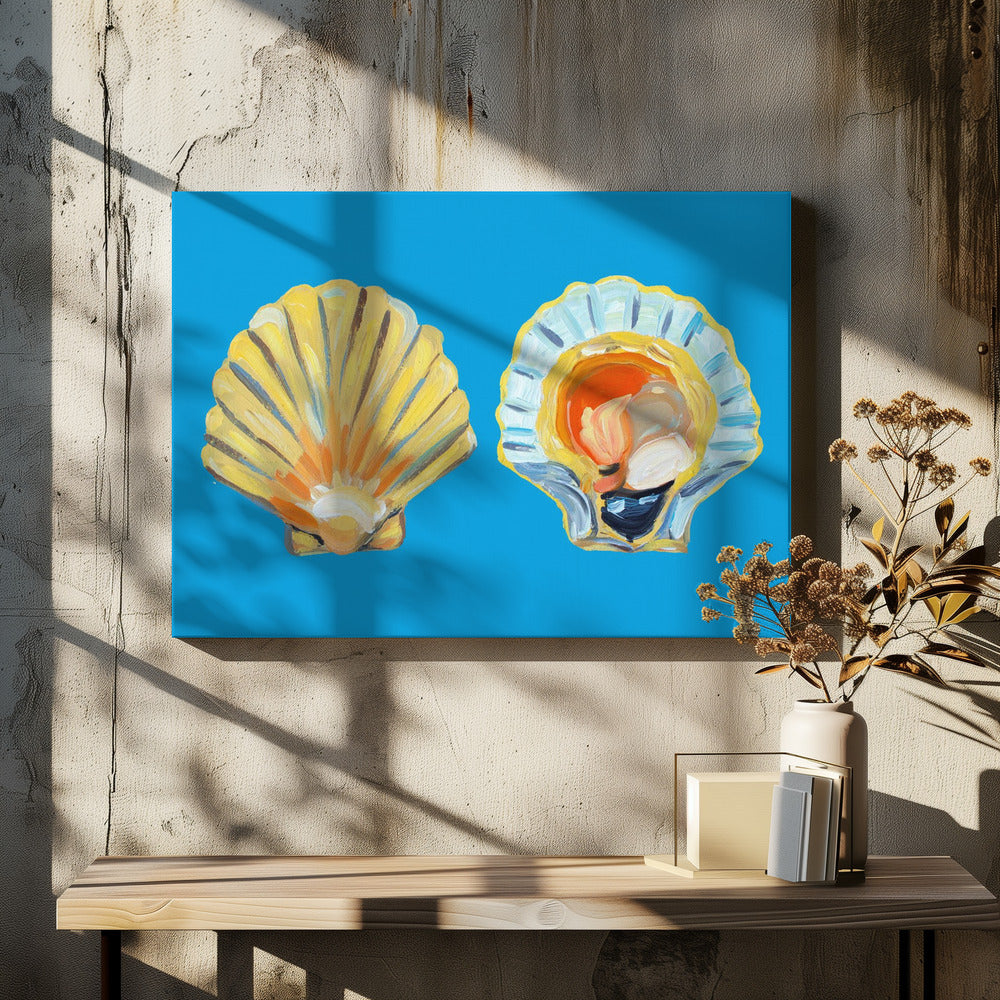Scallops On Blue