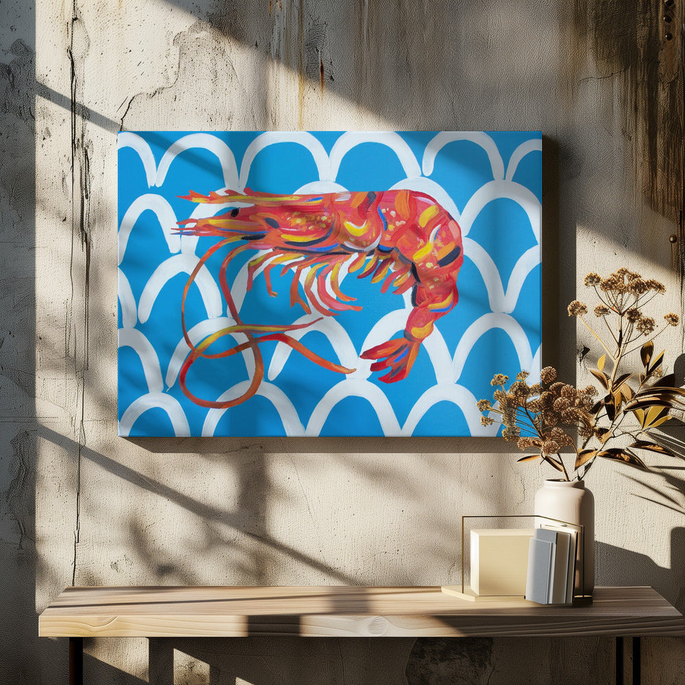 Prawn On Blue Wavey