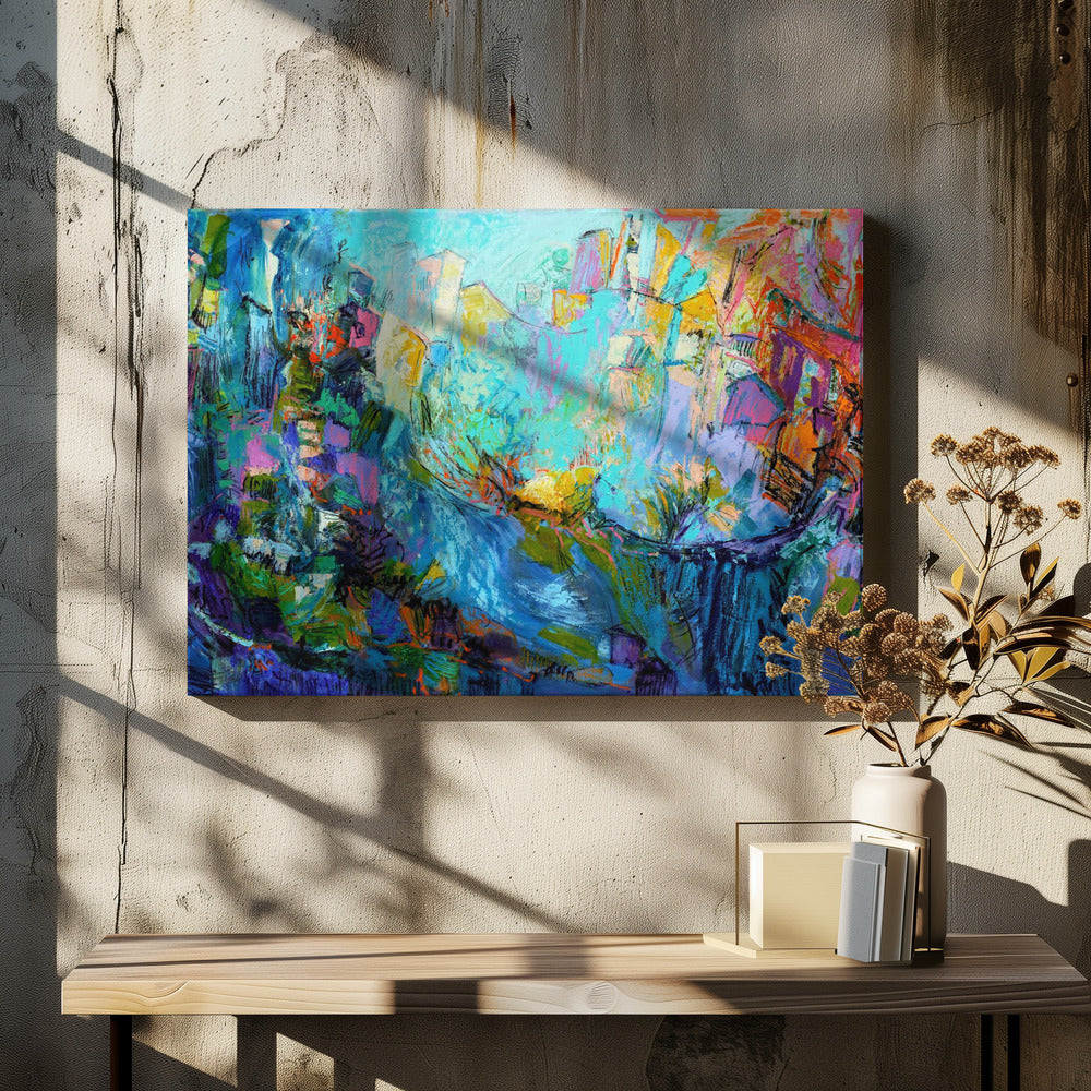 Luminous Petal Cascade