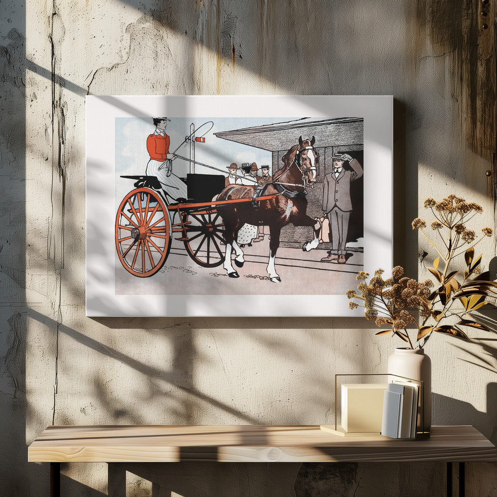 Woman In a Horse Carriage (ca. 1890–1907)