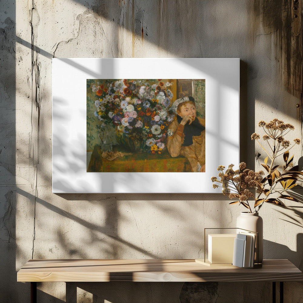 A Woman Seated Beside a Vase of Flowers No.2