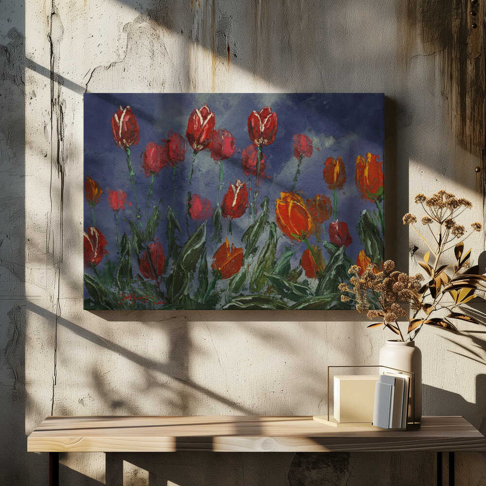 tulip  oil on canvas