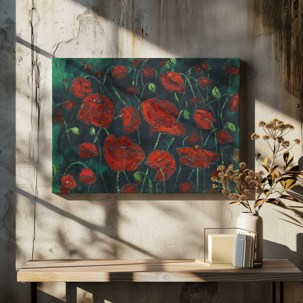 poppy oil on canvas