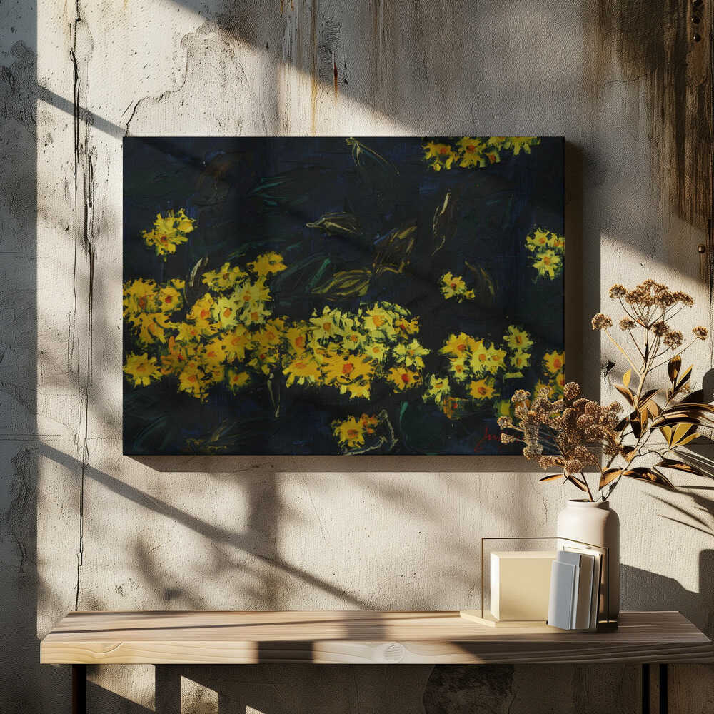 wild chrysanthemum oil on canvas