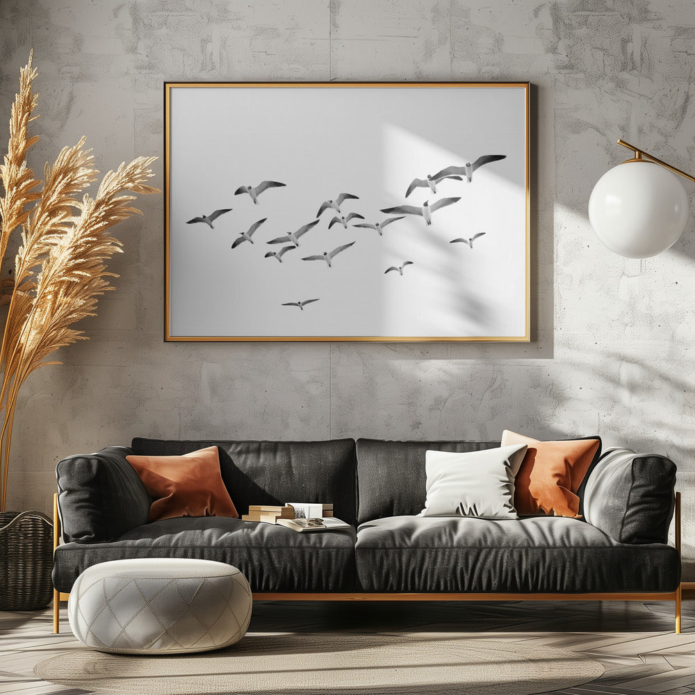 Canvas Art Print Flying Birds