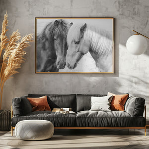 Canvas Art Print Horse Love