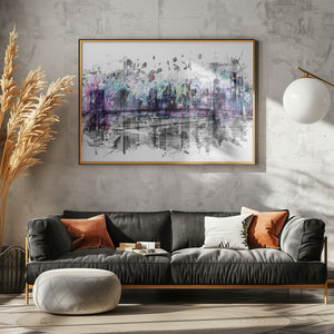 Art Prints of Modern Art NEW YORK CITY Skyline | Splashes