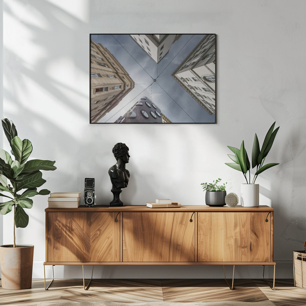Art Prints of Where streets meet the sky