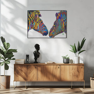 Canvas Art Print Ziggy and Zag the Zebras