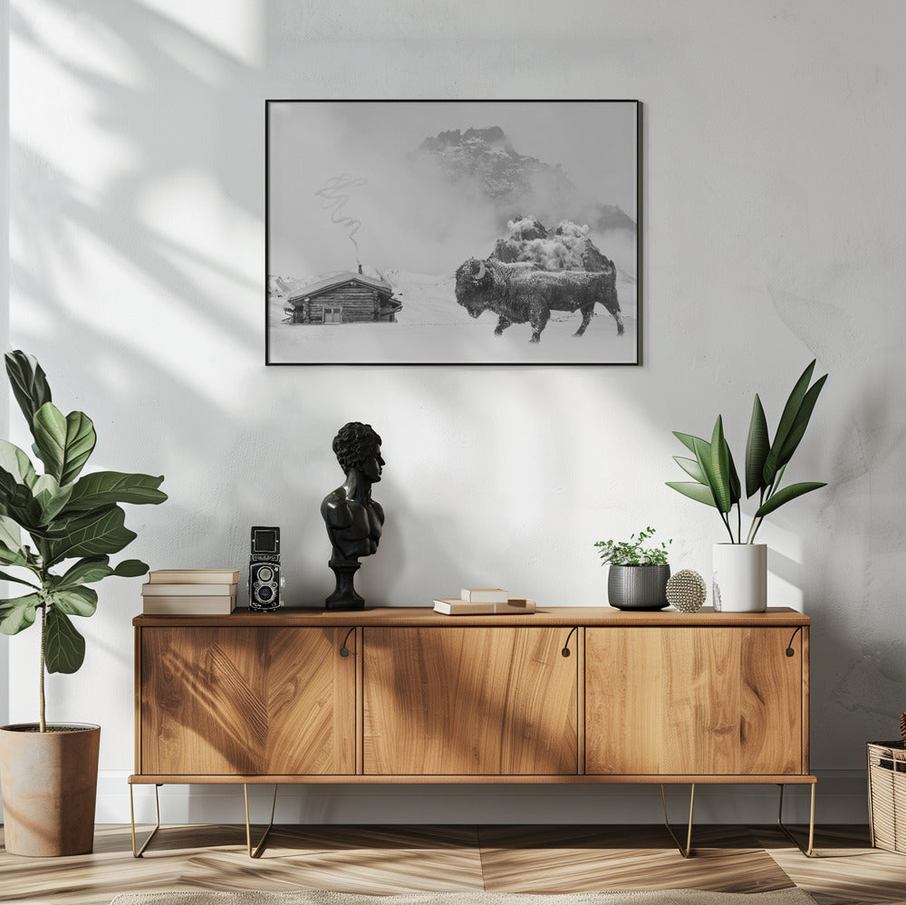 Canvas Art Print Bison