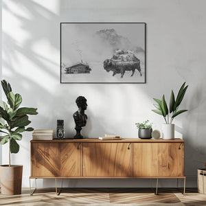 Canvas Art Print Bison