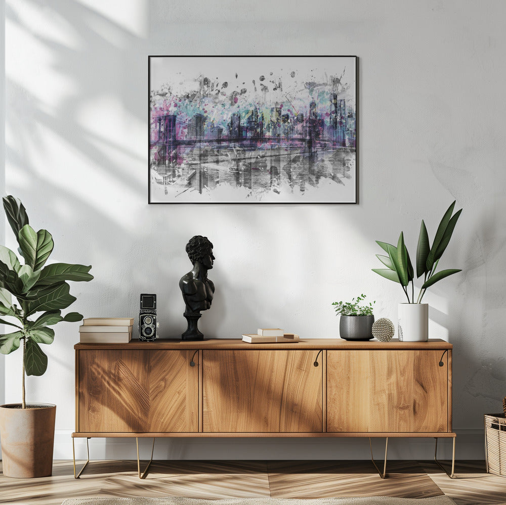 Art Prints of Modern Art NEW YORK CITY Skyline | Splashes