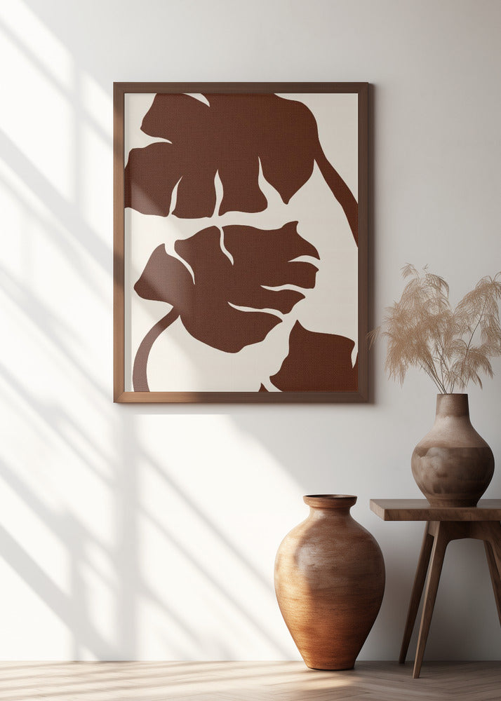 Monstera Canvas Brown