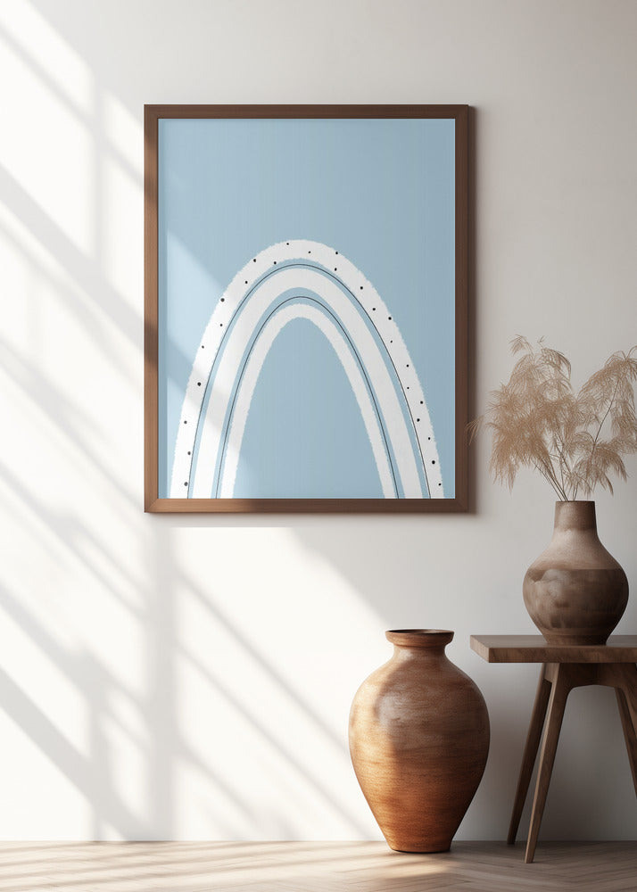 Art Prints of Black and White Rainbow